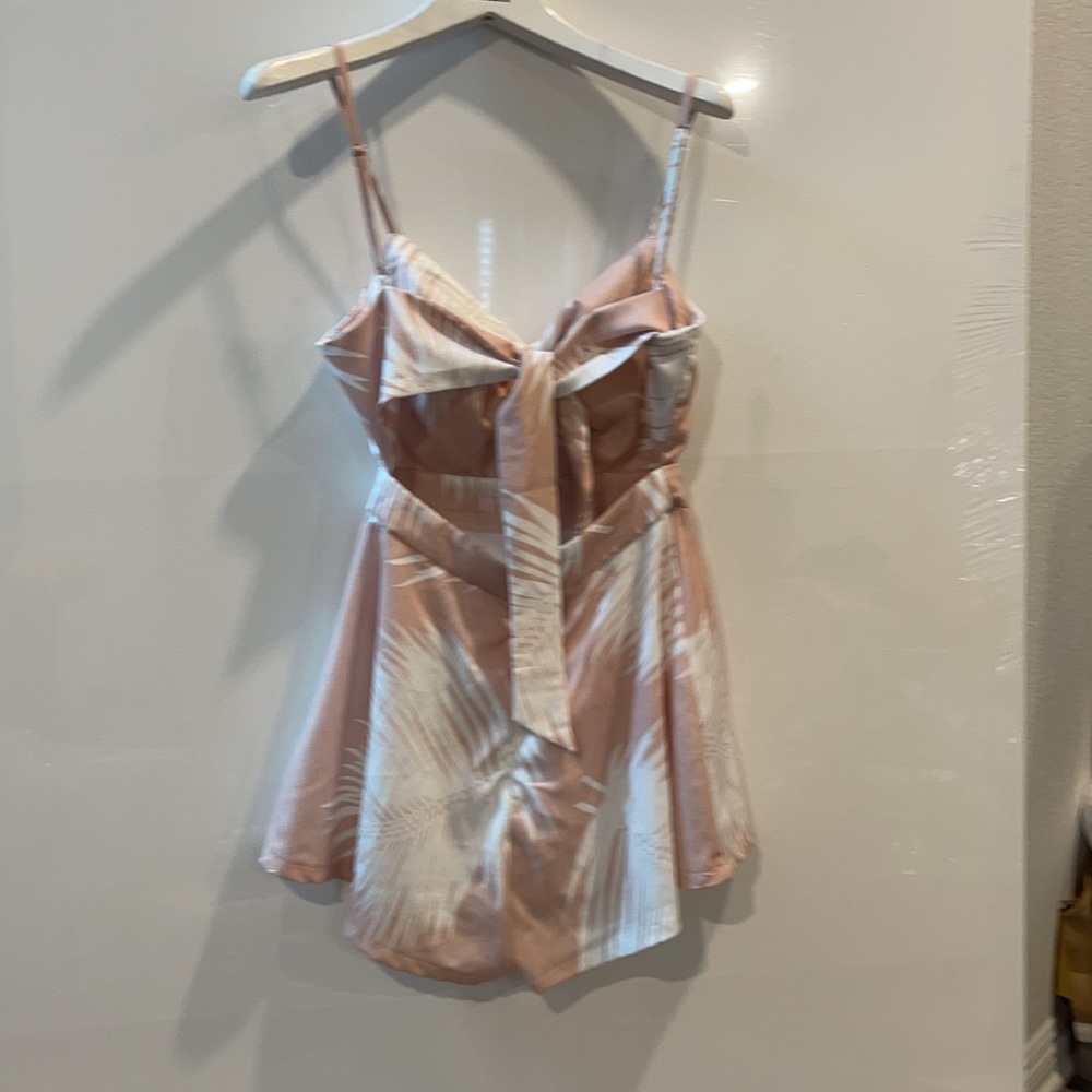 Blithe Tropical Tie Back Romper Small - image 3